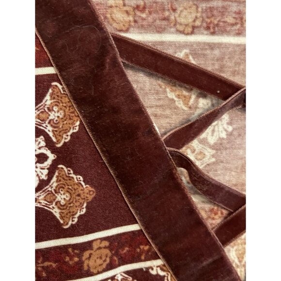 Signature Studio Burgundy Top Floral Velvet Trim 3/4 Sleeve Boho Peasant Size 2X - Picture 9 of 9